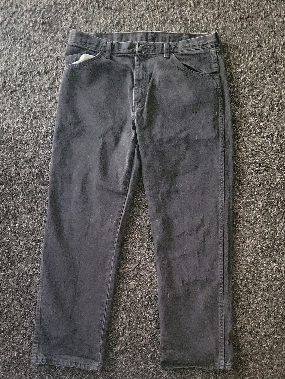 Rustler Slim Straight Black Jeans